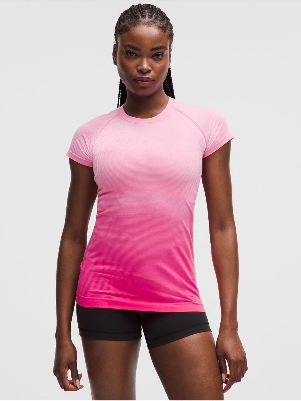NWT! lululemon athletica Swiftly Tech Short Sleeve 2.0 Ombré Dye Strawberry sz 2